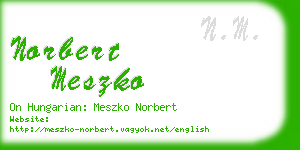norbert meszko business card